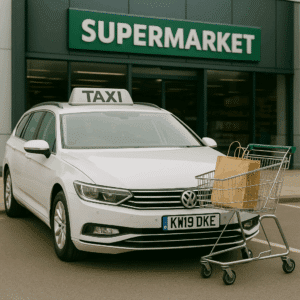 Supermarket and shopping taxi